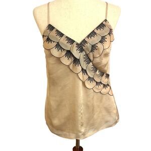 Twelth Street Cynthia Vincent Cream Petals Camisole Sz SM